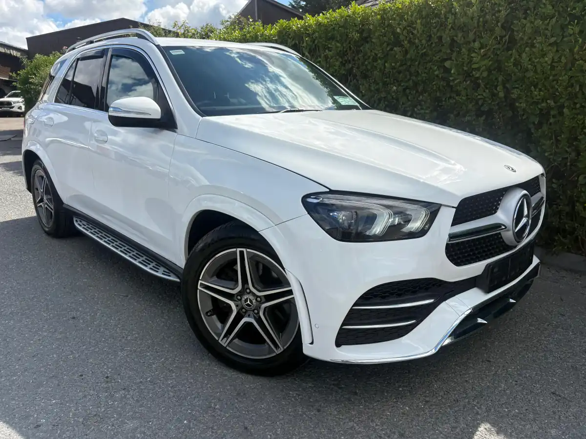 White Mercedes GLE AMG Line, front three-quarter view, at RS Motors, Clonakilty